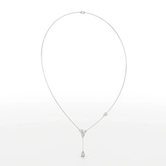 1 CT Drop Necklace with Pear Cut Lab Diamonds