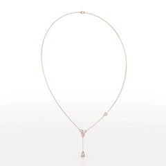1 CT Drop Necklace with Pear Cut Lab Diamonds