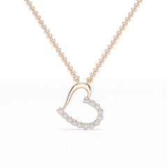 0.46 CT Round Cut Lab Diamond Chain Pendant