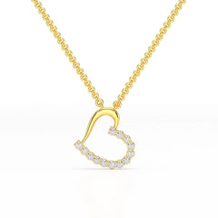 0.46 CT Round Cut Lab Diamond Chain Pendant