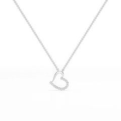 0.46 CT Round Cut Lab Diamond Chain Pendant