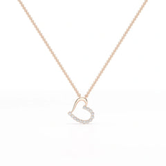0.46 CT Round Cut Lab Diamond Chain Pendant