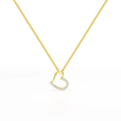0.46 CT Round Cut Lab Diamond Chain Pendant