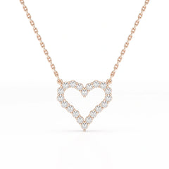 0.78 CT Round Cut Lab Diamond Chain Pendant