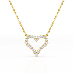 0.78 CT Round Cut Lab Diamond Chain Pendant