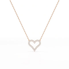 0.78 CT Round Cut Lab Diamond Chain Pendant