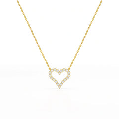 0.78 CT Round Cut Lab Diamond Chain Pendant