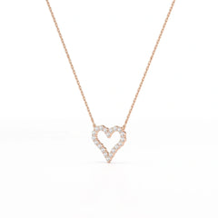 0.78 CT Round Cut Lab Diamond Chain Pendant