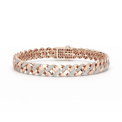 2.62 CT Round Cut Men's Cuban Bracelet