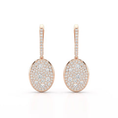 1.70 CT Round Cut Diamond Hoop Earring