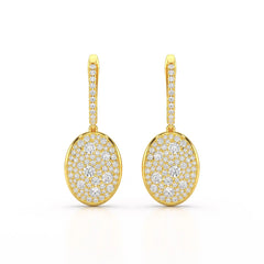 1.70 CT Round Cut Diamond Hoop Earring