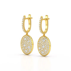 1.70 CT Round Cut Diamond Hoop Earring