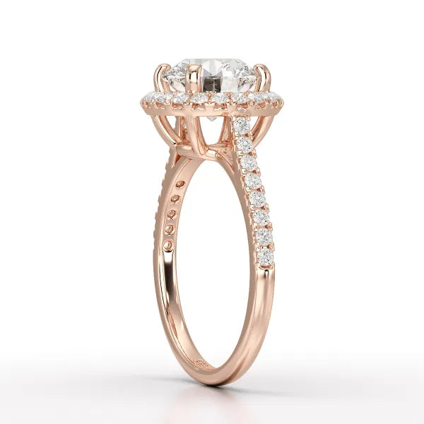 Halo Lab Grown Diamond 2.60 Carat Wedding Ring - Jama Jewels