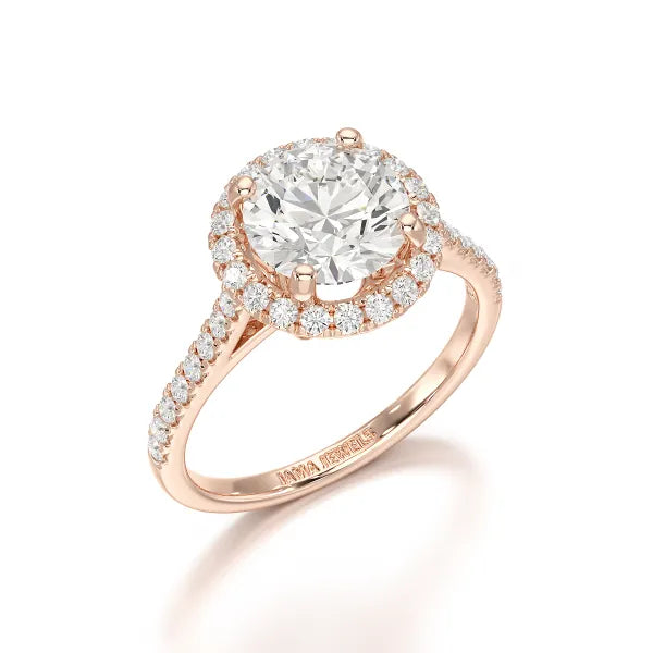 Halo Lab Grown Diamond 2.60 Carat Wedding Ring - Jama Jewels