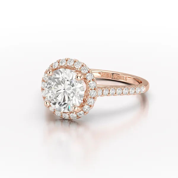 Halo Lab Grown Diamond 2.60 Carat Wedding Ring - Jama Jewels
