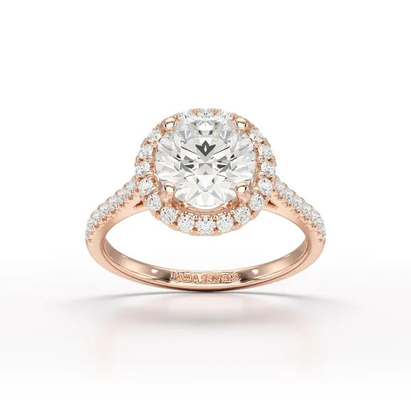 Halo Lab Grown Diamond 2.60 Carat Wedding Ring - Jama Jewels