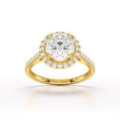 Halo Lab Grown Diamond 2.60 Carat Wedding Ring - Jama Jewels