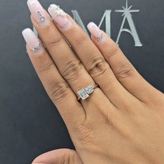 1.30 CT Round & Pear Cut Diamond Two Stone Ring (Ready for Delivery)