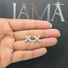1.70 CT Lab Diamond Petal Stud Earring (Ready for Delivery)