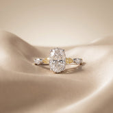 2.75 CT Oval Cut Side Stone Ring