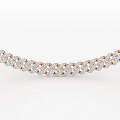 11.48 CT Round Cut Men's Cuban Chain