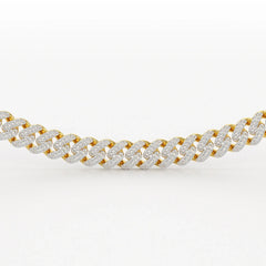 11.48 CT Round Cut Men's Cuban Chain