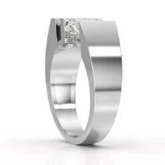 2.2 CT Round Cut Lab Diamond Men's Ring