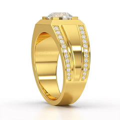 2.42 CT Round Shape Lab Diamond Men's Ring