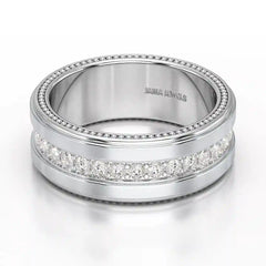 1.16 CT Round Cut Lab Diamond Men's Ring