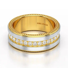 1.16 CT Round Cut Lab Diamond Men's Ring