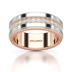 1.16 CT Round Cut Lab Diamond Men's Ring