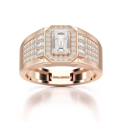 1.72 CT Round Shape Lab Diamond Men's Ring