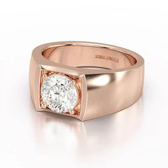 2 CT Round Cut Lab Diamond Men's Ring