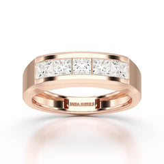 1.4 CT Princess Cut Lab Diamond Men's Ring