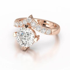 3.02 CT Round Cut Classic Lab Diamond Ring