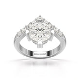 3.02 CT Round Cut Classic Lab Diamond Ring