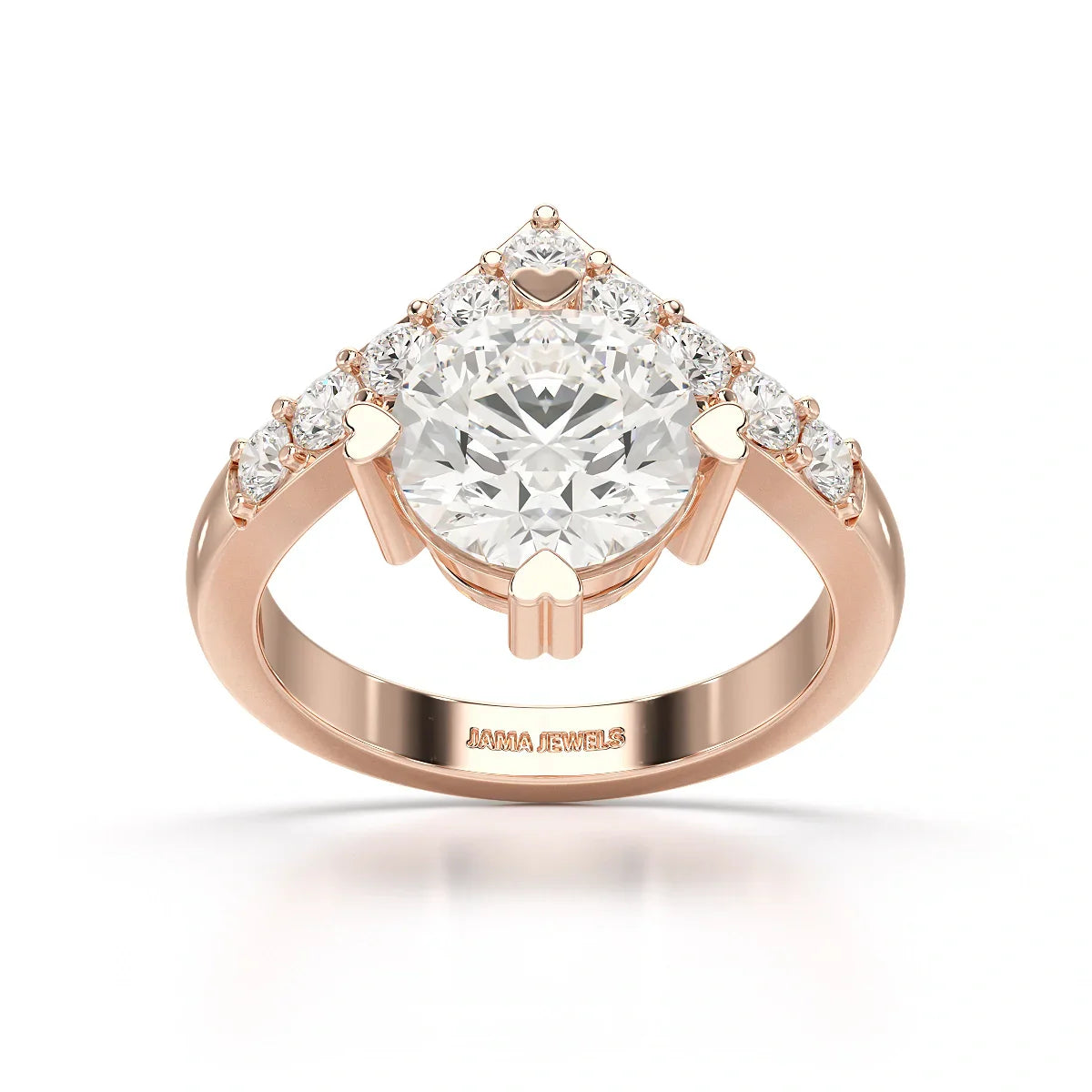 3.02 CT Round Cut Classic Lab Diamond Ring