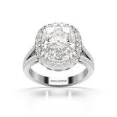 9.77 CT Cushion Cut Halo Lab Diamond Ring