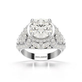 4.16 CT Round Cut Halo Engagement Lab Diamond Ring