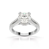 2.67 CT Round Cut Hidden Halo Lab Diamond Ring