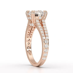 2.65 CT Round Cut Hidden Halo Lab Diamond Ring