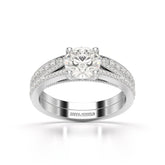 1.45 CT Round Cut Layered Lab Diamond Ring