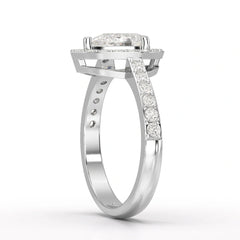 2.24 CT Pear Cut Halo Lab Diamond Ring
