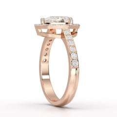 2.24 CT Pear Cut Halo Lab Diamond Ring
