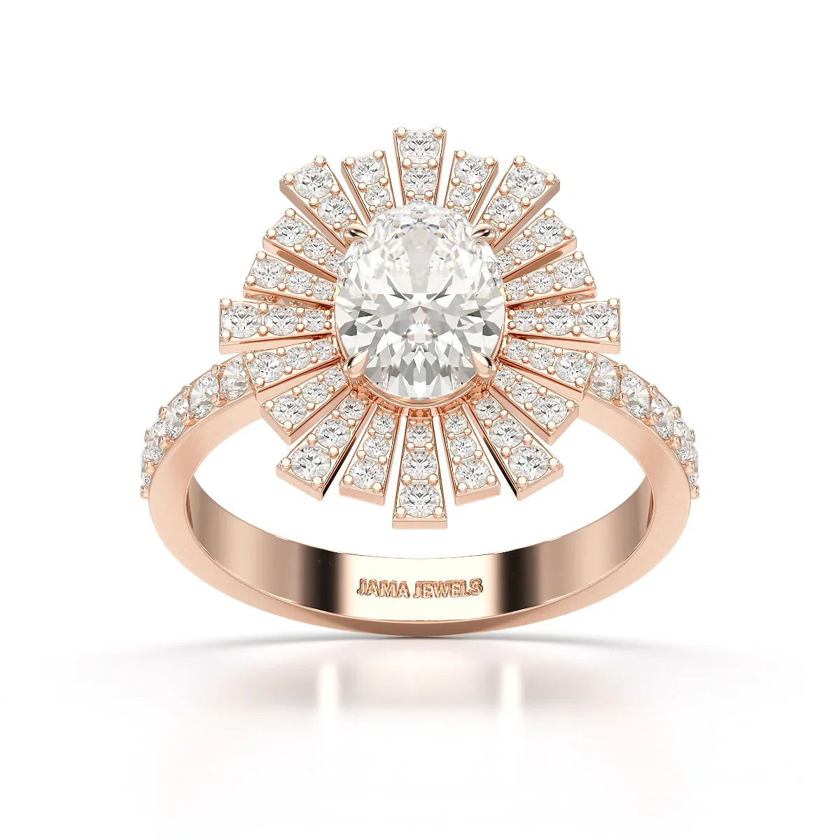 1.93 CT Oval Cut Halo Lab Diamond Ring