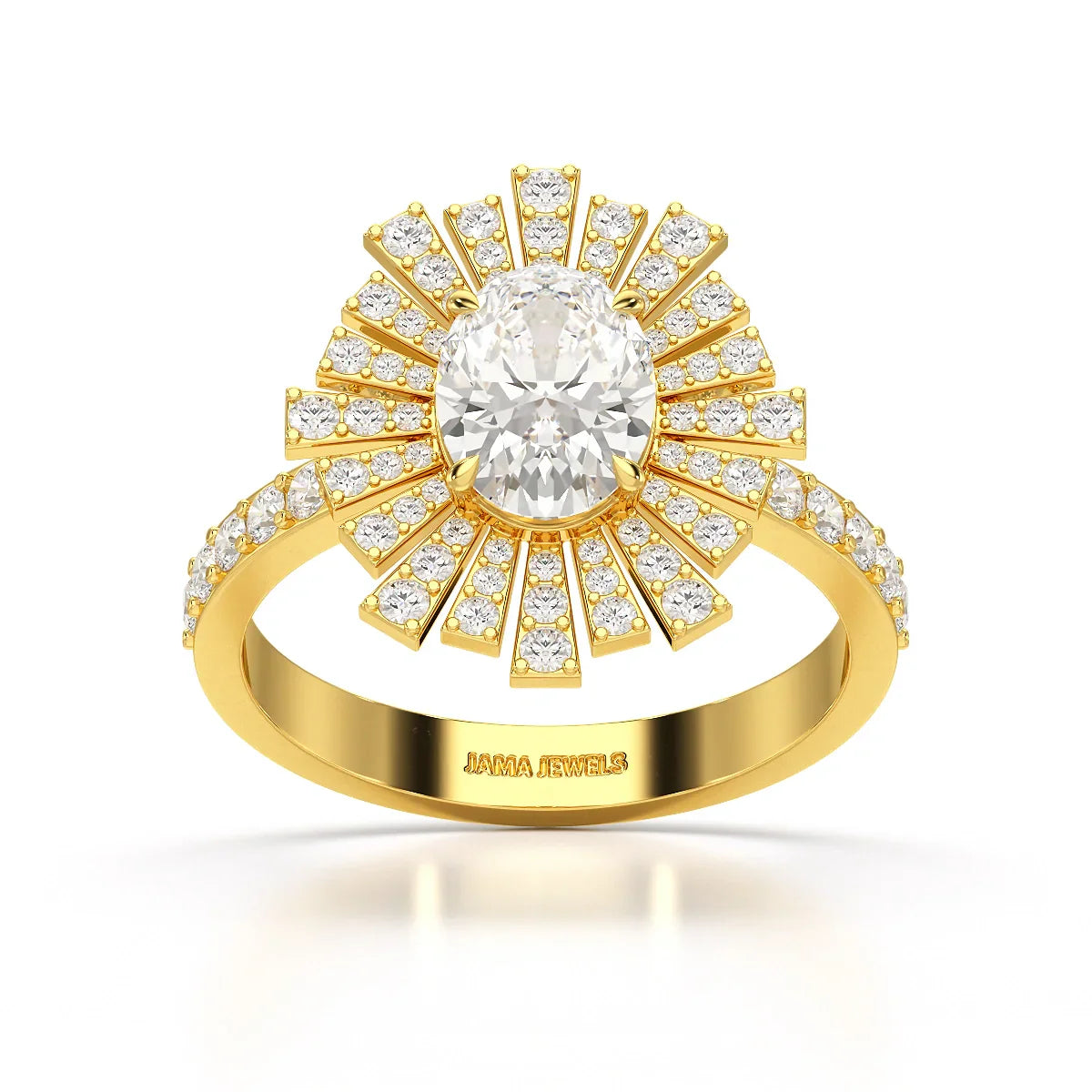 1.93 CT Oval Cut Halo Lab Diamond Ring