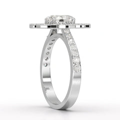 1.93 CT Oval Cut Halo Lab Diamond Ring