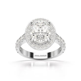 3.48 CT Oval Cut Halo Lab Diamond Ring