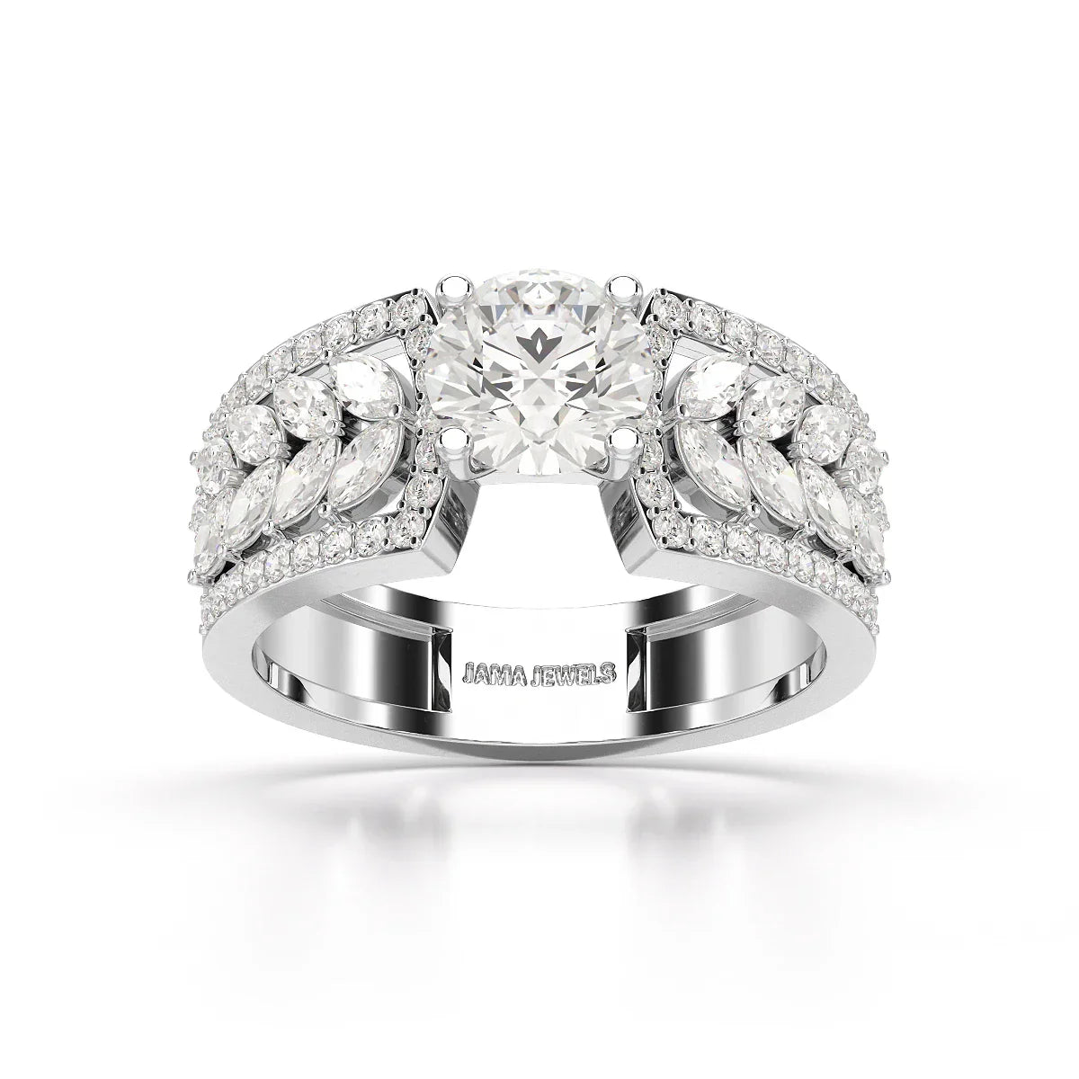 1.8 Classic Round Cut Lab Diamond Ring