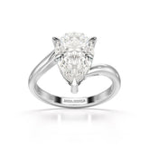 3 CT Pear Cut Solitaire Lab Diamond Ring